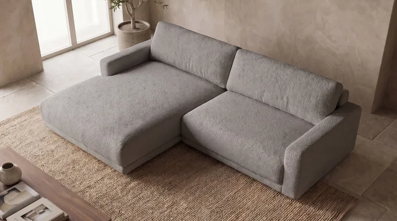 KAWOLA Sofa MARLIN Ecksofa Stoff greige