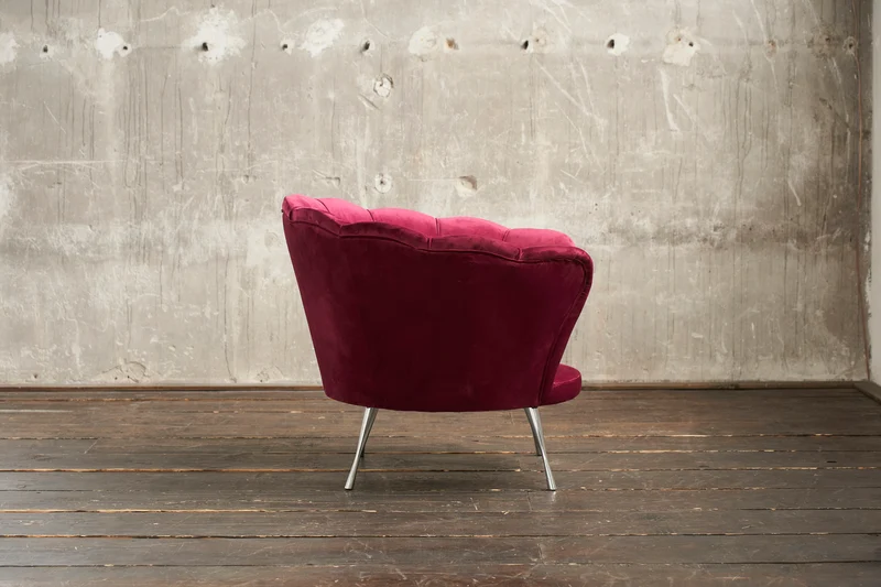 KAWOLA Sessel NARLA Polstersessel Velvet rot