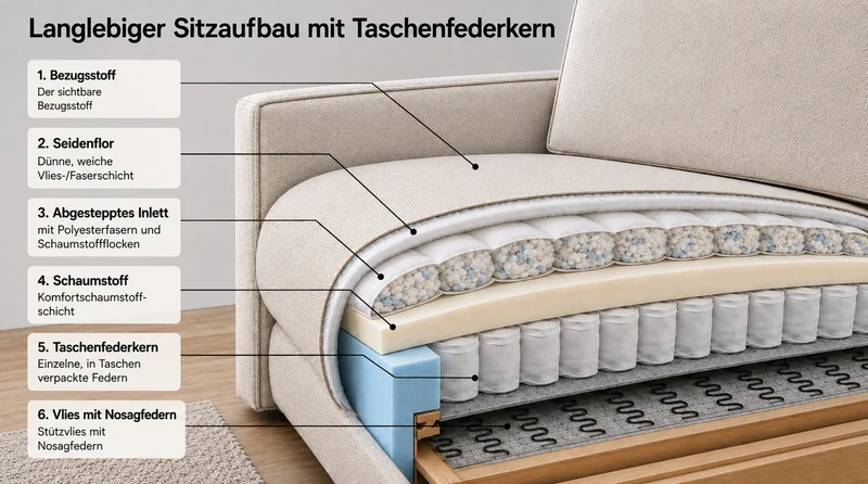 KAWOLA Sofa MARLIN Ecksofa Lederfaserstoff schwarz