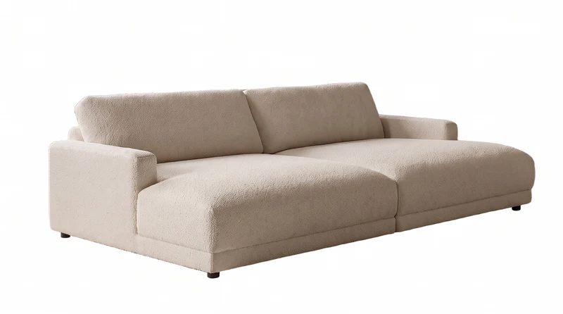 KAWOLA Big Sofa MARLIN Stoff beige