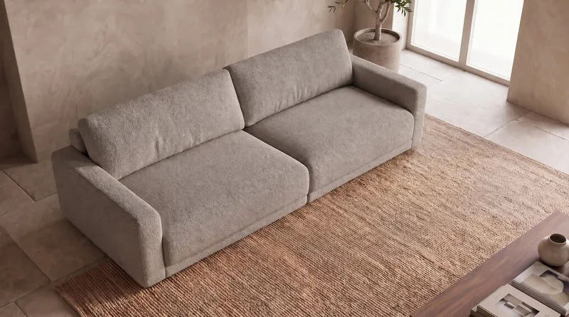 KAWOLA Sofa MARLIN 3-Sitzer Stoff greige