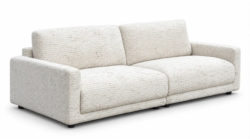 KAWOLA Sofa MARLIN 3-Sitzer Stoff cremeweiß