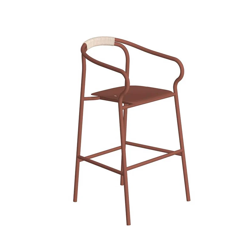 Outdoor Stackable Stool with Backrest SALÒ by Matteo Thun and Benedetto Fasciana for Unopiù