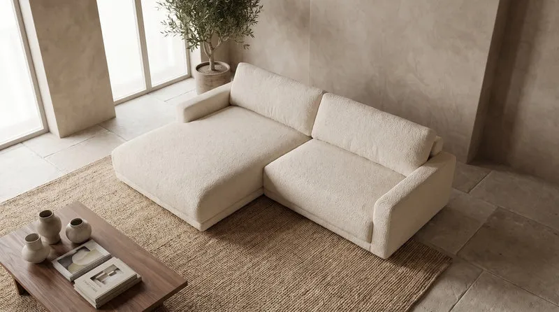 KAWOLA Sofa MARLIN Ecksofa Stoff beige