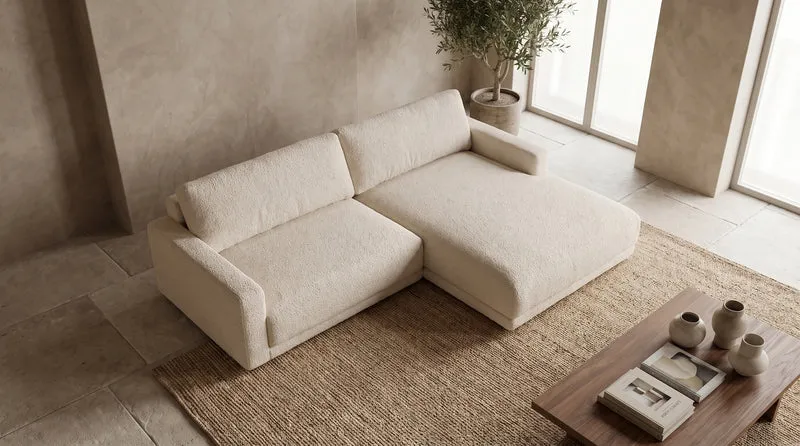 KAWOLA Sofa MARLIN Ecksofa Stoff beige