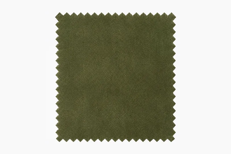 KAWOLA Stoffmuster Velvet olivgrün