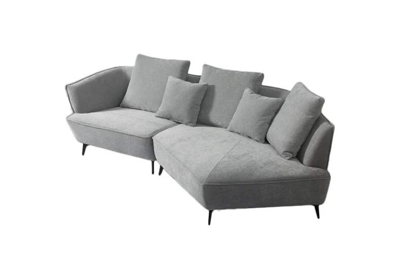 KAWOLA Sofa GARBO Designsofa Stoff grau