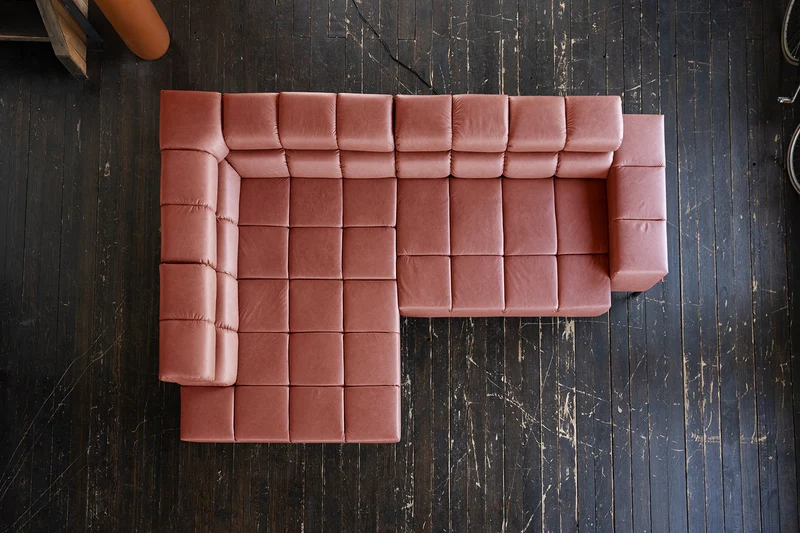 KAWOLA Sofa NELSON Ecksofa Leder rot