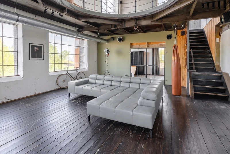 KAWOLA Sofa NELSON Ecksofa Leder hellgrau