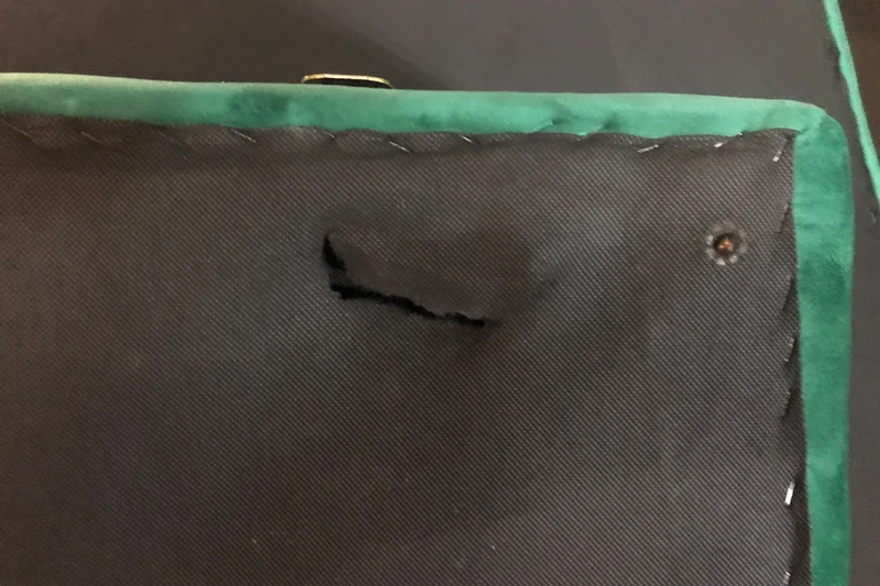 B-Ware KAWOLA Big Sofa NERLA Stoff Velvet grün