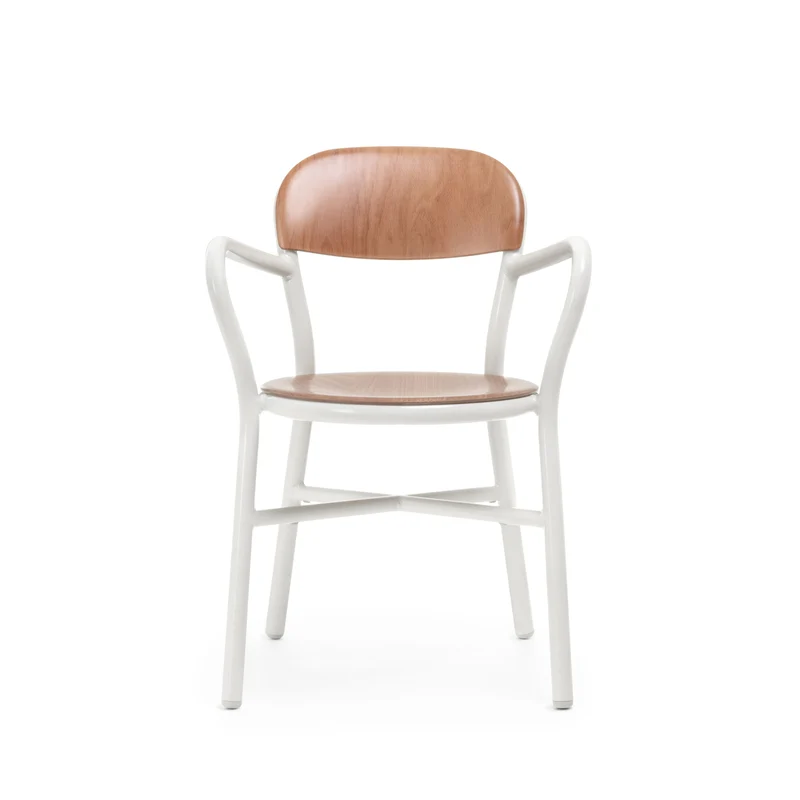 Stackable Armrest Chair PIPE by Jasper Morrison for Magis