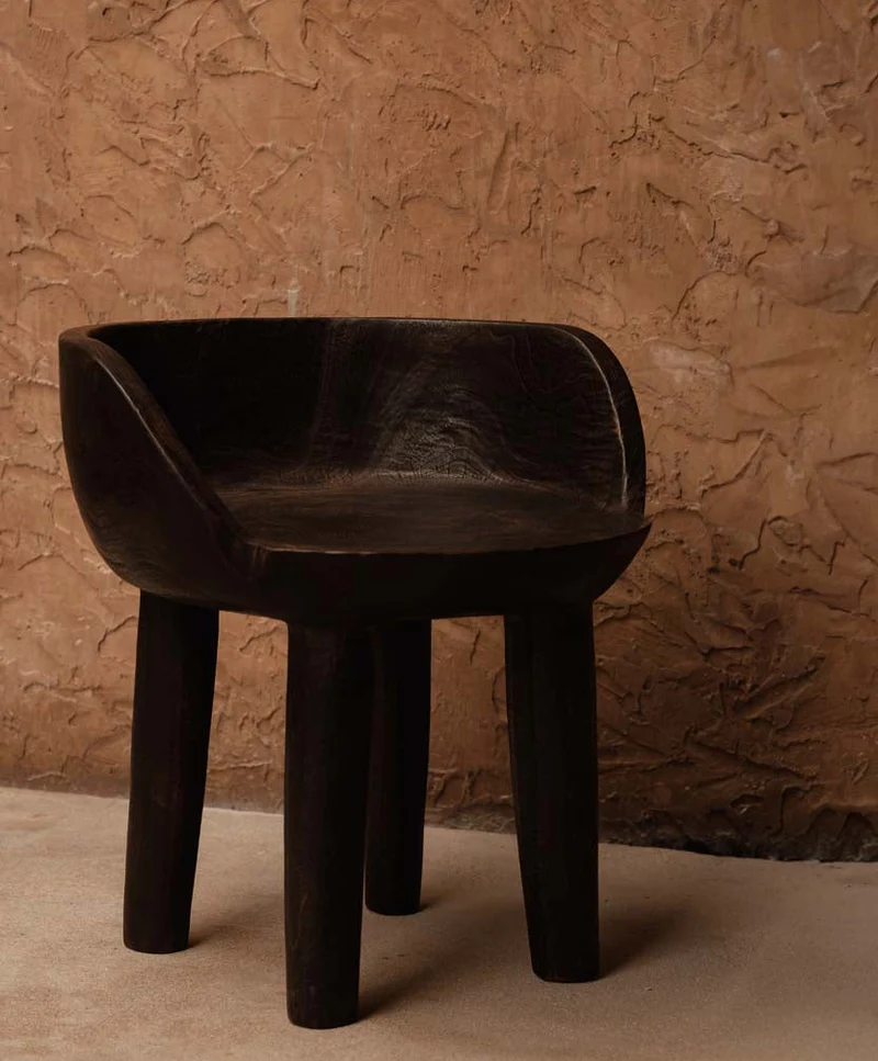 THE SIT HAPPENS Niedriger Sessel - Dunkelwalnuss