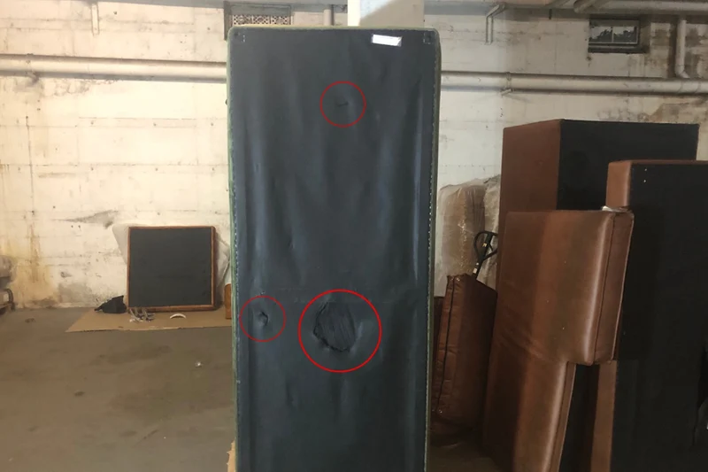 B-Ware KAWOLA Sofa CARRY, 3-Sitzer Stoff olivgrün