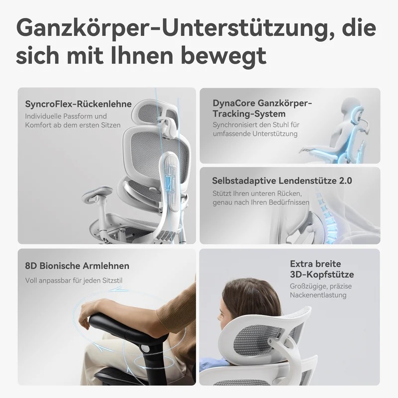 Doro C300 Ultra V2 Zero-Gravity – ergonomischer Stuhl mit adaptiver Ganzkörperunterstützung