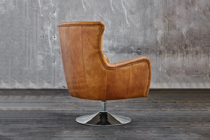 B-Ware KAWOLA Sessel Relexa Leder cognac B/H/T: 69x77x95cm