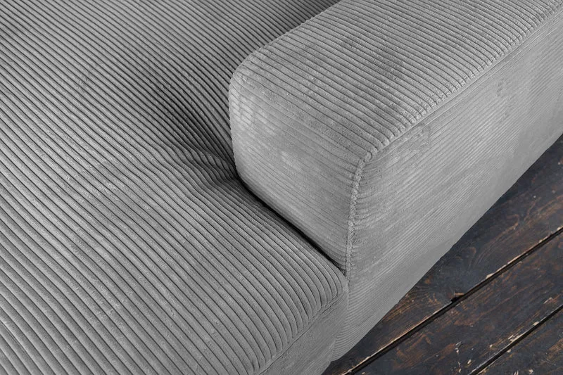 B-Ware KAWOLA Big Sofa MADELINE Cord grau
