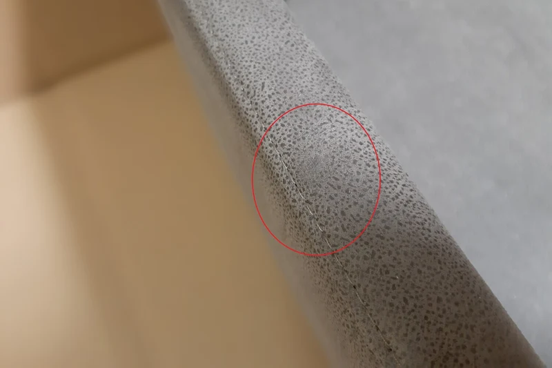 B-Ware KAWOLA Stuhl Cali Sessel Microfaser taupe Füße Edelstahl