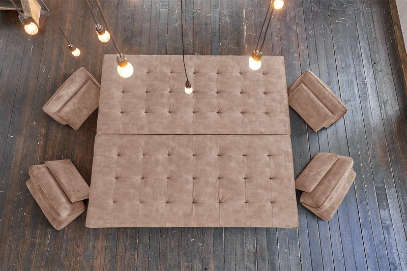 KAWOLA Sofa WIOLO Ecksofa velvet taupe