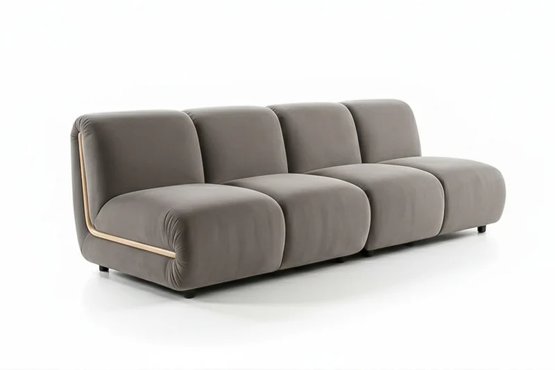 KAWOLA Modulsofa LAYLA 2-Sitzer 2 Module Velvet taupe