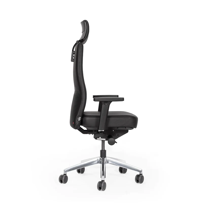 Ergonomischer Bürostuhl Agilis AG10 | Comfort | Leder | mit Kopstütze