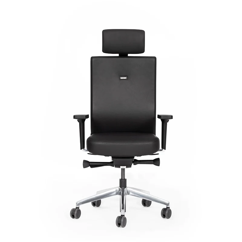 Ergonomischer Bürostuhl Agilis AG10 | Comfort | Leder | mit Kopstütze