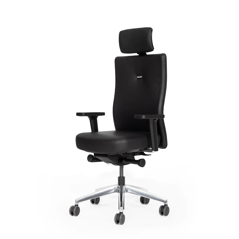 Ergonomischer Bürostuhl Agilis AG10 | Comfort | Leder | mit Kopstütze
