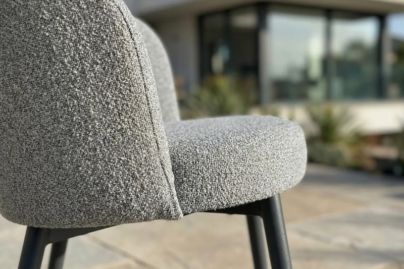 KAWOLA Gartenstuhl INDUS Outdoor Stoff grau