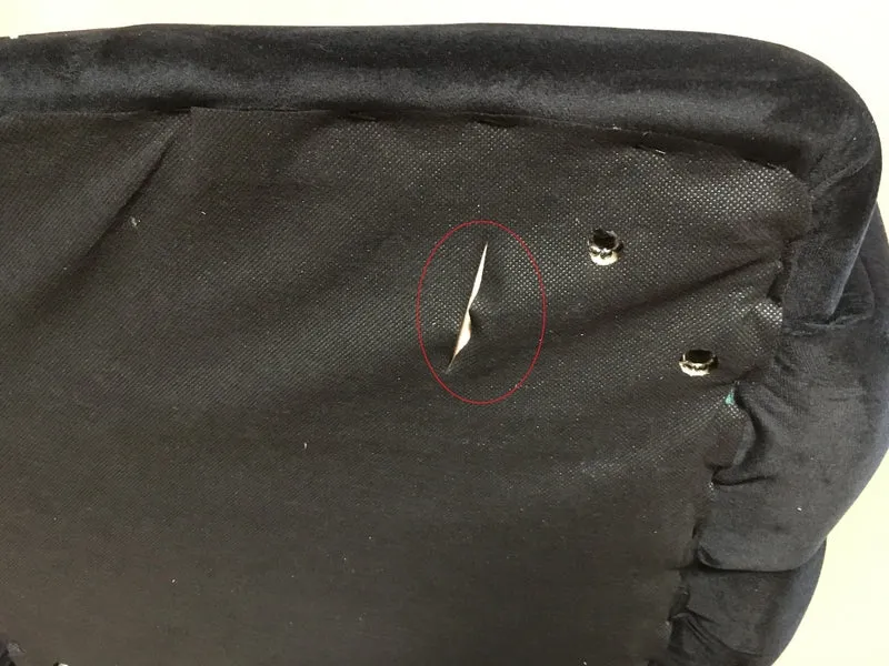 B-Ware KAWOLA Schaukelstuhl Fredy Schaukelsessel Stoff hellgrau