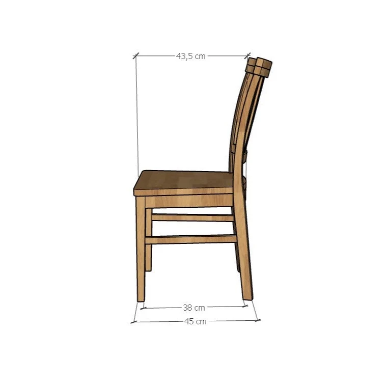 2er- oder 4er-Set Esszimmerstühle aus massiver Eiche im Provence-Stil | NordicStory