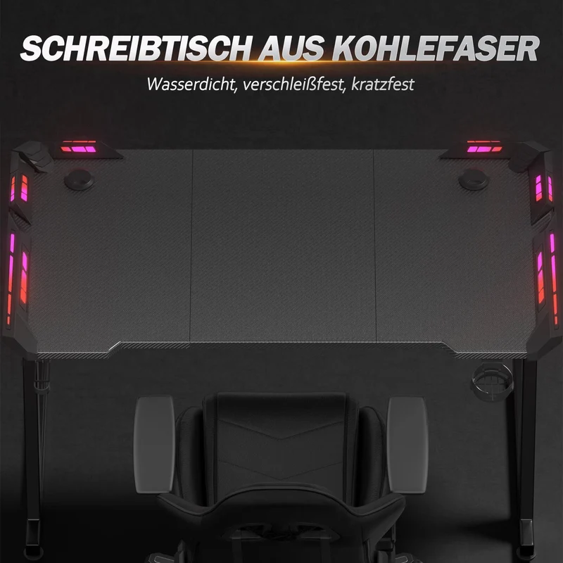 RGB-Gamingtisch mit Z-Gestell