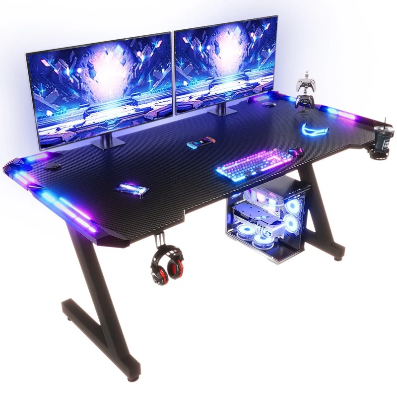 RGB-Gamingtisch mit Z-Gestell