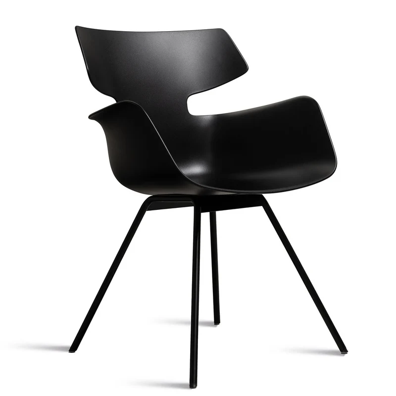 Wiesner Hager bloum | Farbe Schwarz | Besucherstuhl | Konferenzstuhl | Design Sessel