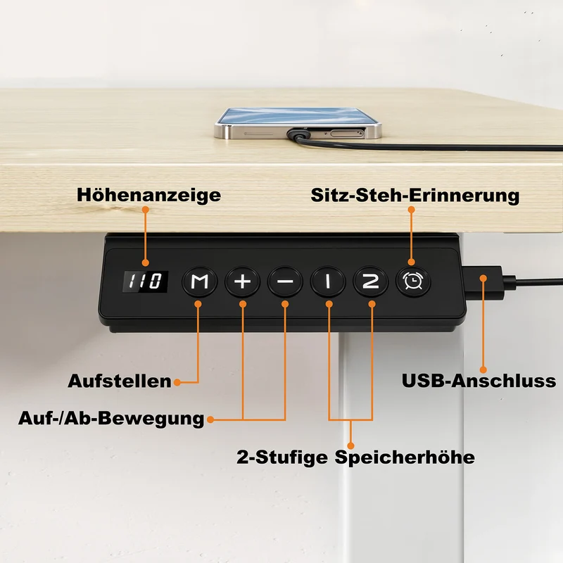 Elite Elektrisch Höhenverstellbarer Schreibtisch mit Entire Board Desktop