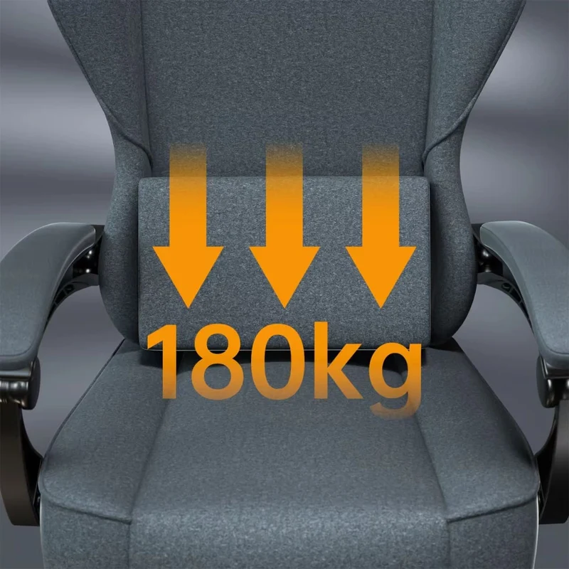 Bürostuhl mit Massage Lendenkissen, Ergonomischer Gaming Stuhl