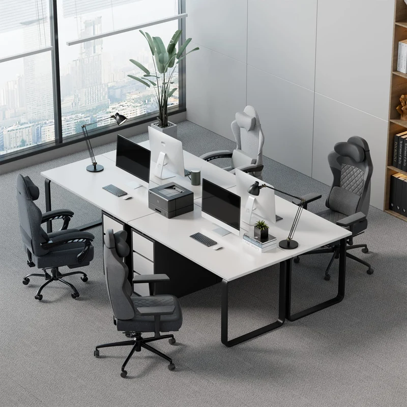 Bürostuhl mit Massage Lendenkissen, Ergonomischer Gaming Stuhl