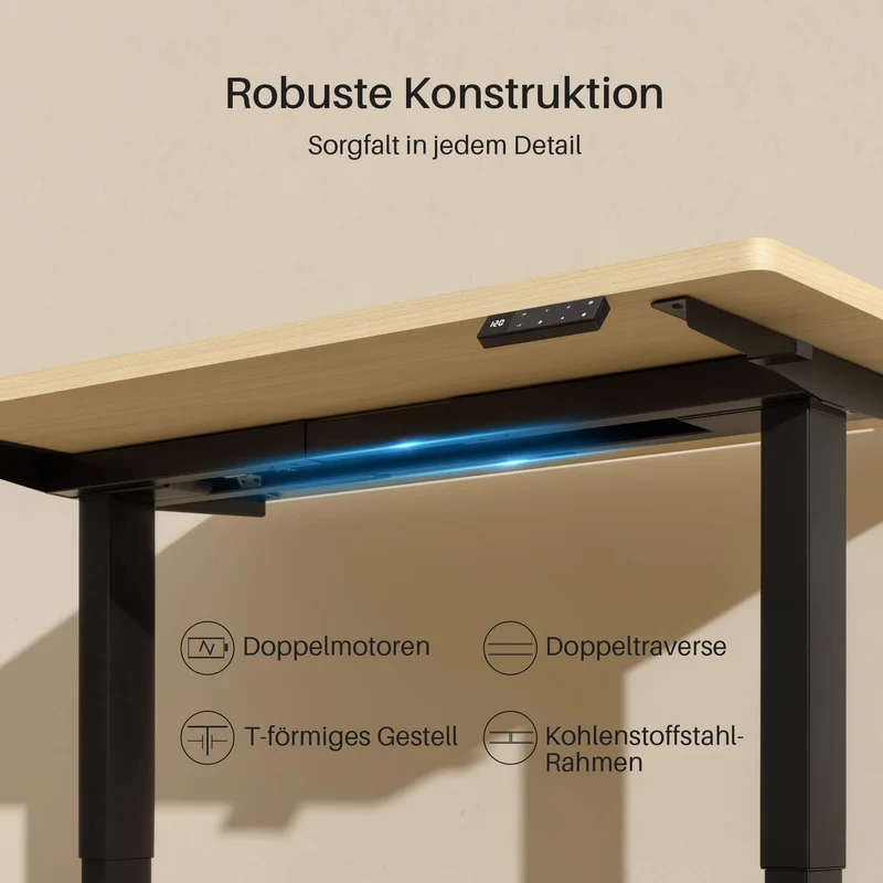Dual Ultra Tischgestell mit Premium Elektrisch Höhenverstellbarer Schreibtisch