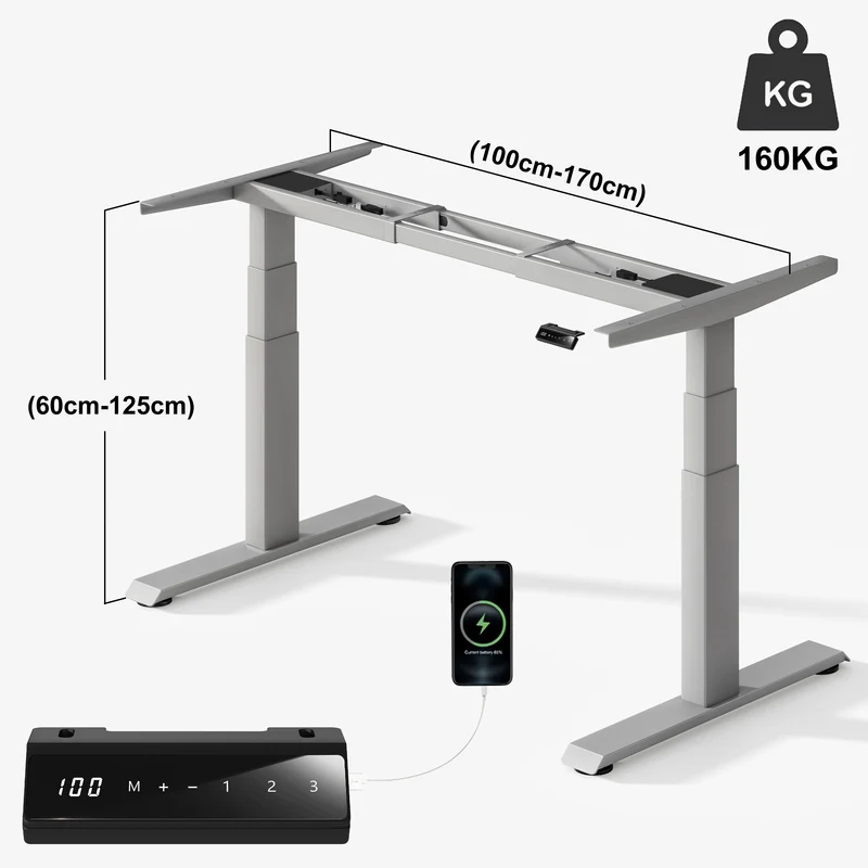 Furniwell Dual Ultra X Höhenverstellbares Tischgestell
