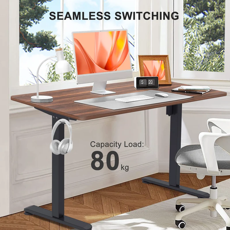 Elektrisch Höhenverstellbarer Schreibtisch 120X60 cm mit voller Arbeitsfläche