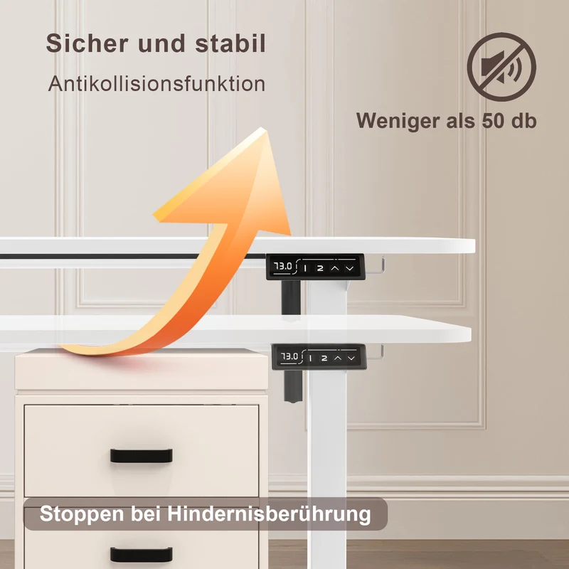 Elektrisch Höhenverstellbarer Schreibtisch 120X60 cm