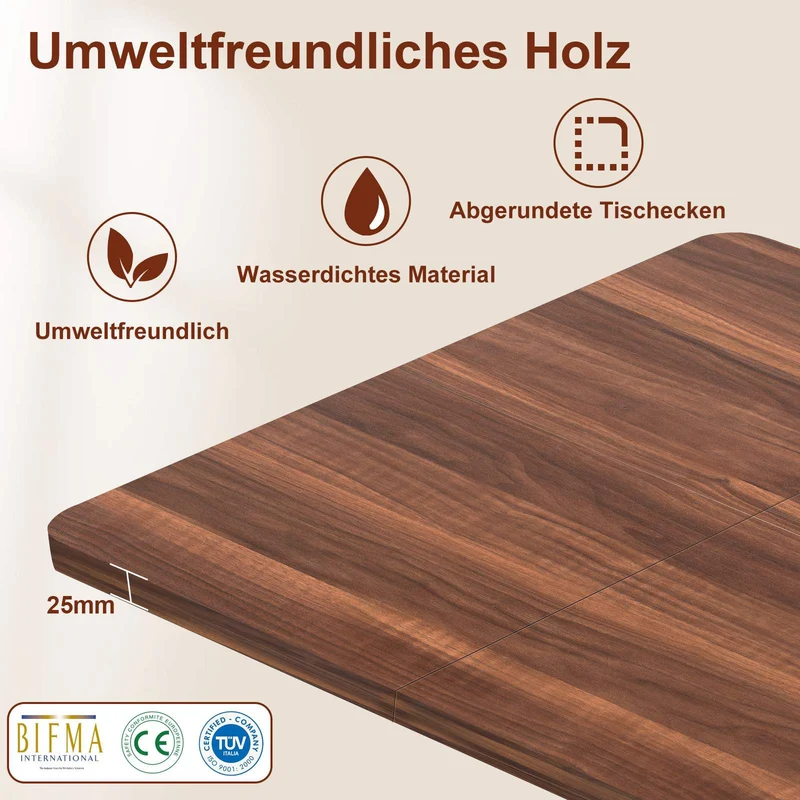 Elektrisch Höhenverstellbarer Schreibtisch 160X80 cm