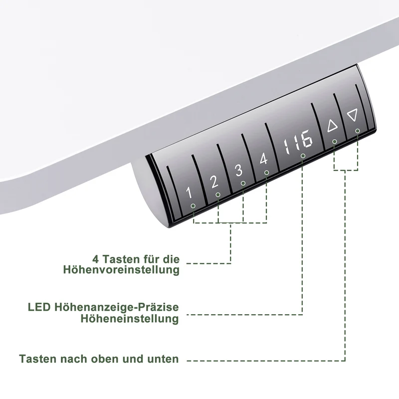 Elektrisch Höhenverstellbarer Schreibtisch 160X80 cm