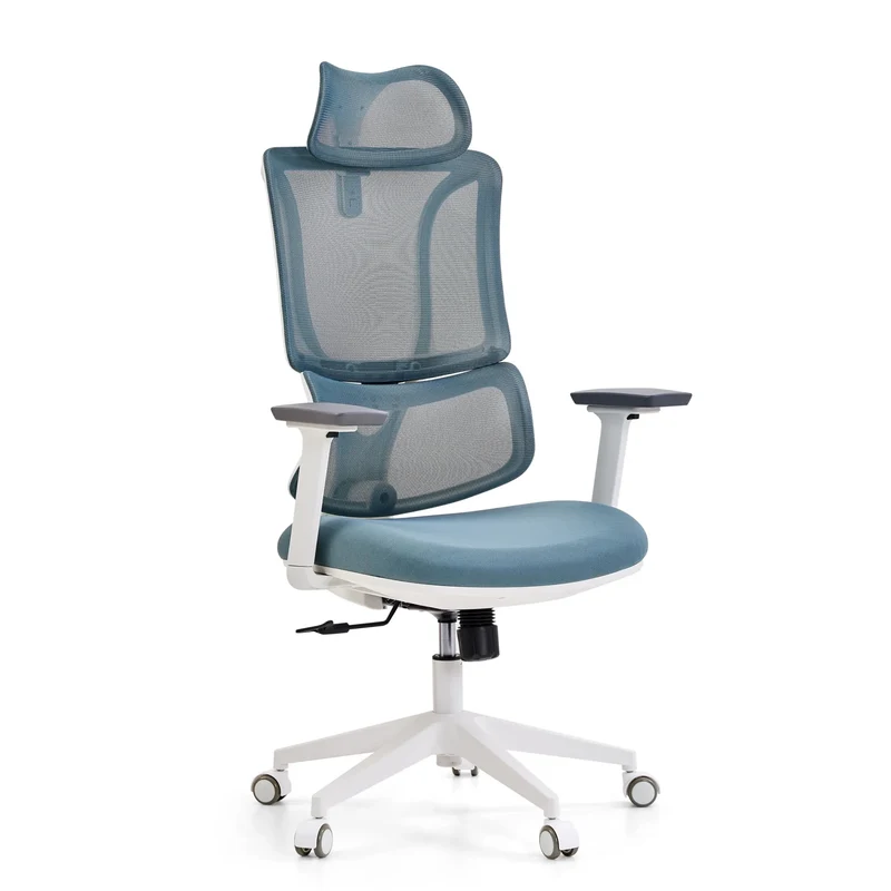 ERGOMY W | Stoff / Netz | Rahmen: Weiß - Profi Bürostuhl