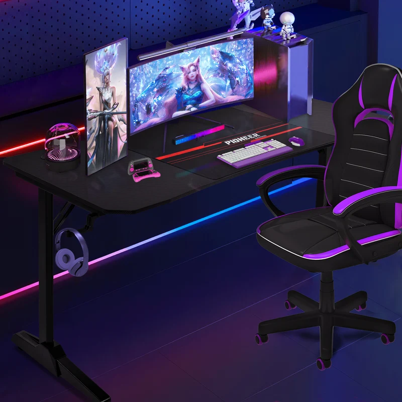 Gaming Tisch mit Getränkehalter 140/160/180 cm