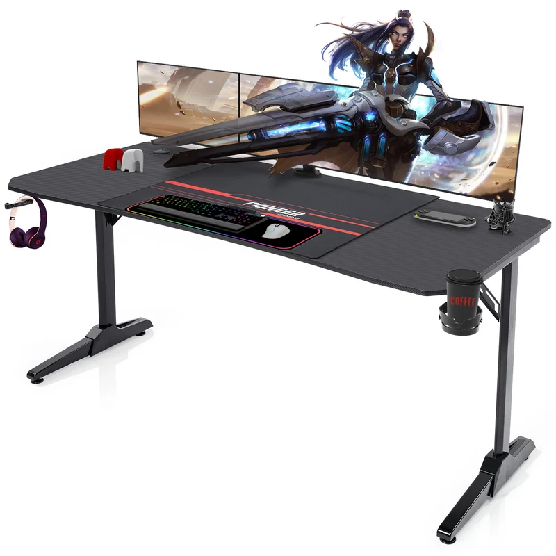 Gaming Tisch mit Getränkehalter 140/160/180 cm