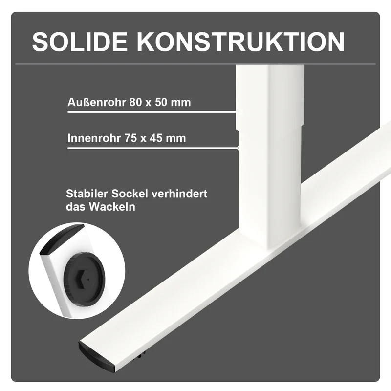 Einzelmotor Höhenverstellbares Tischgestell