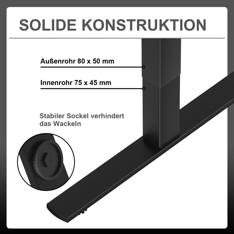 Einzelmotor Höhenverstellbares Tischgestell