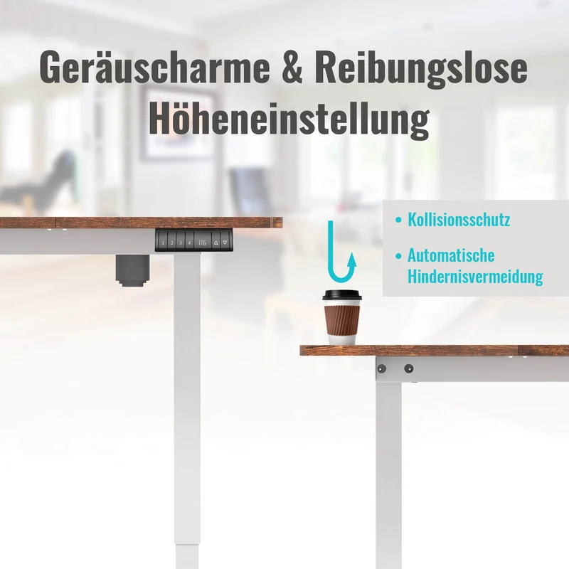 Elektrisch Höhenverstellbarer Schreibtisch 140X70 cm
