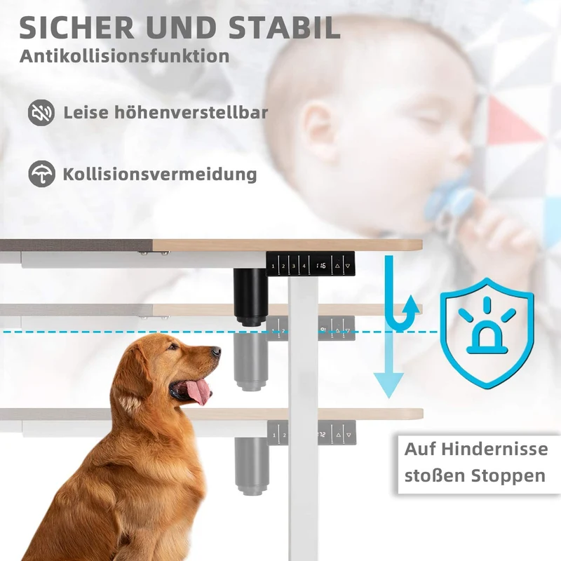 Elektrisch Höhenverstellbarer Schreibtisch 140X70 cm