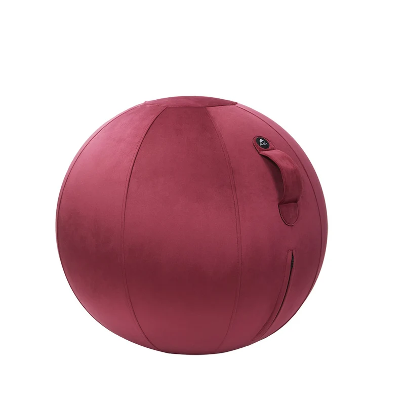 YOS Ergonomischer Sitzball Ø 65 cm | Samtstoff | Aktives Sitzen & Fitness | Sitzball
