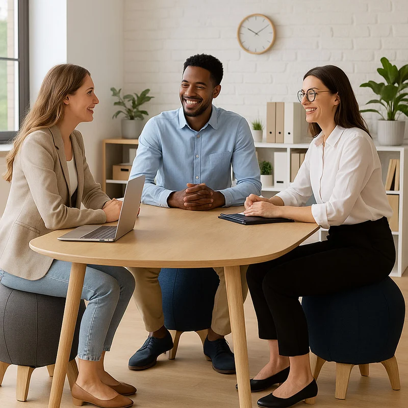 Ergonomischer Sitzball-Hocker Lou von YOS – Aktiver Bürohocker für Homeoffice & Büro